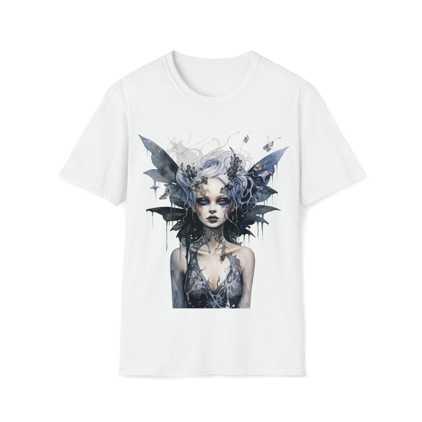 Horror Dark Fairies Watercolor Art Tee Shirt - Mystical Fantasy Fashion, Horror Fantasy,