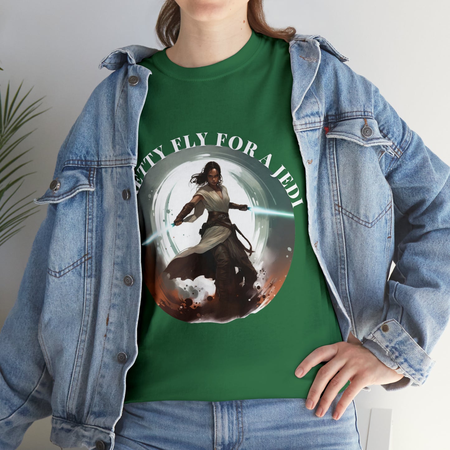 Pretty Fly for a Jedi Tee Shirt - Perfect Gift for Sci-Fi Fans Unisex Heavy Cotton Tee