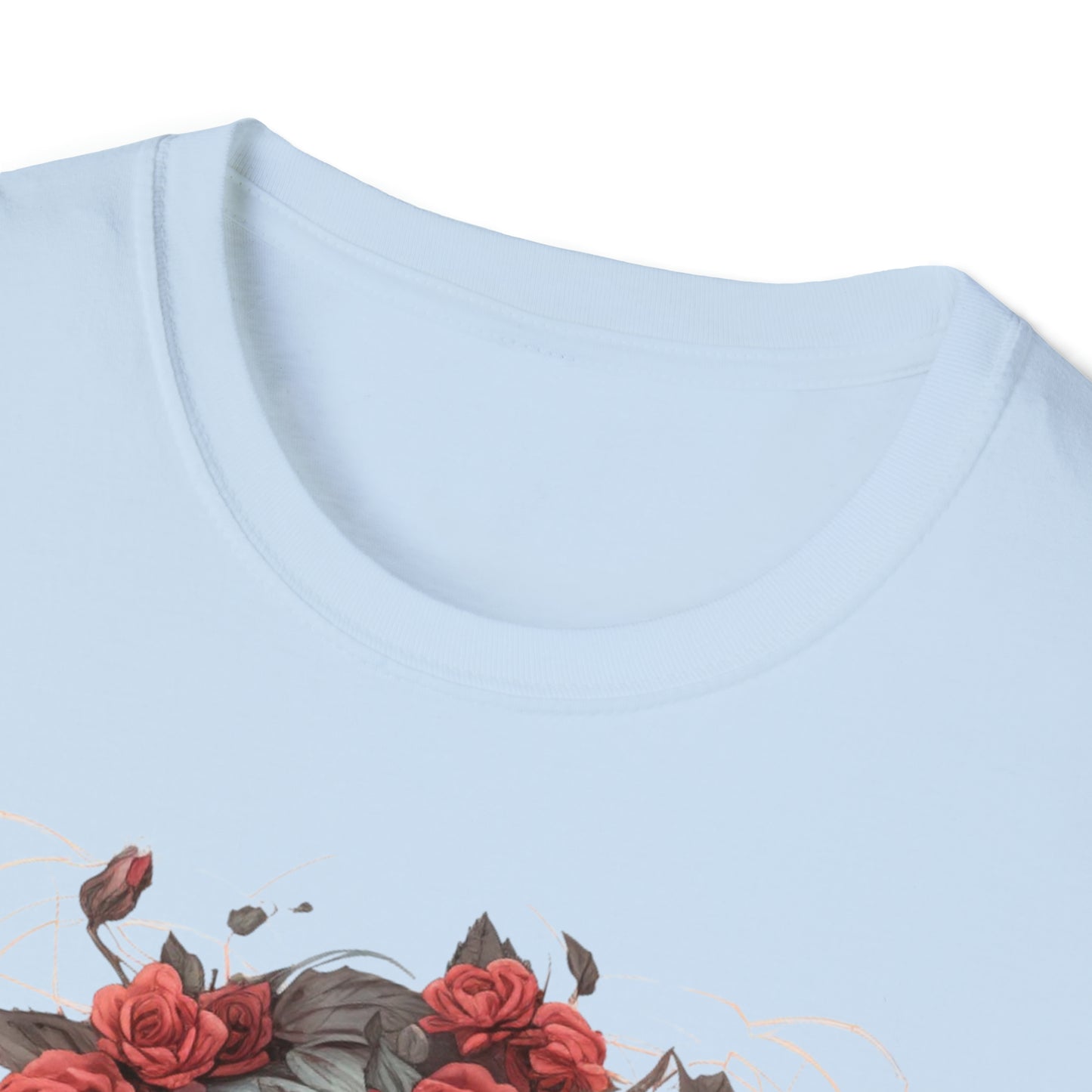 Mystical Fantasy Skeletal Fairy - Skulls and Roses, Skeletal Fairy, Skulls and Roses, Beautiful Woman Sculpture, Gothic Fantasy Art, T-Shirt