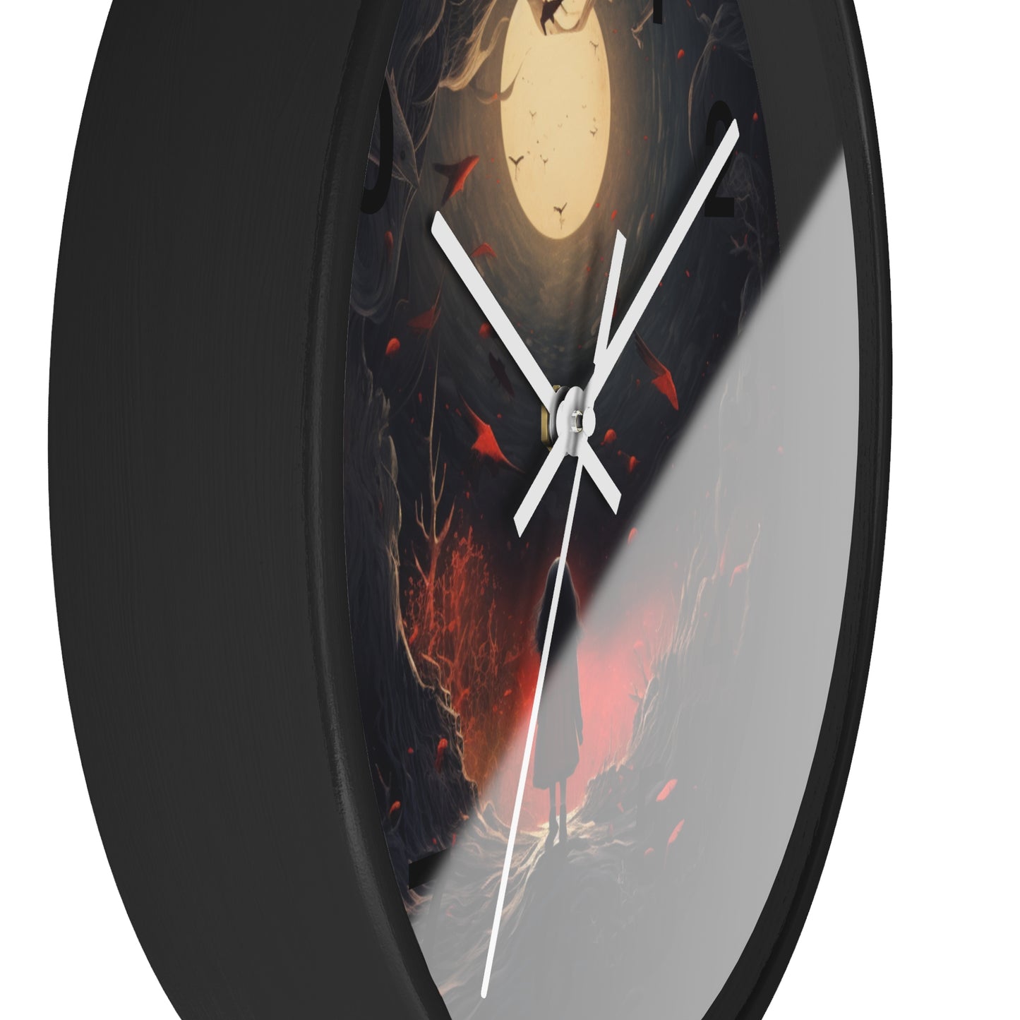 Midnight Dreams Wall Clock - Gothic, Moon, Halloween Style, Dark Academia, Spooky Lover
