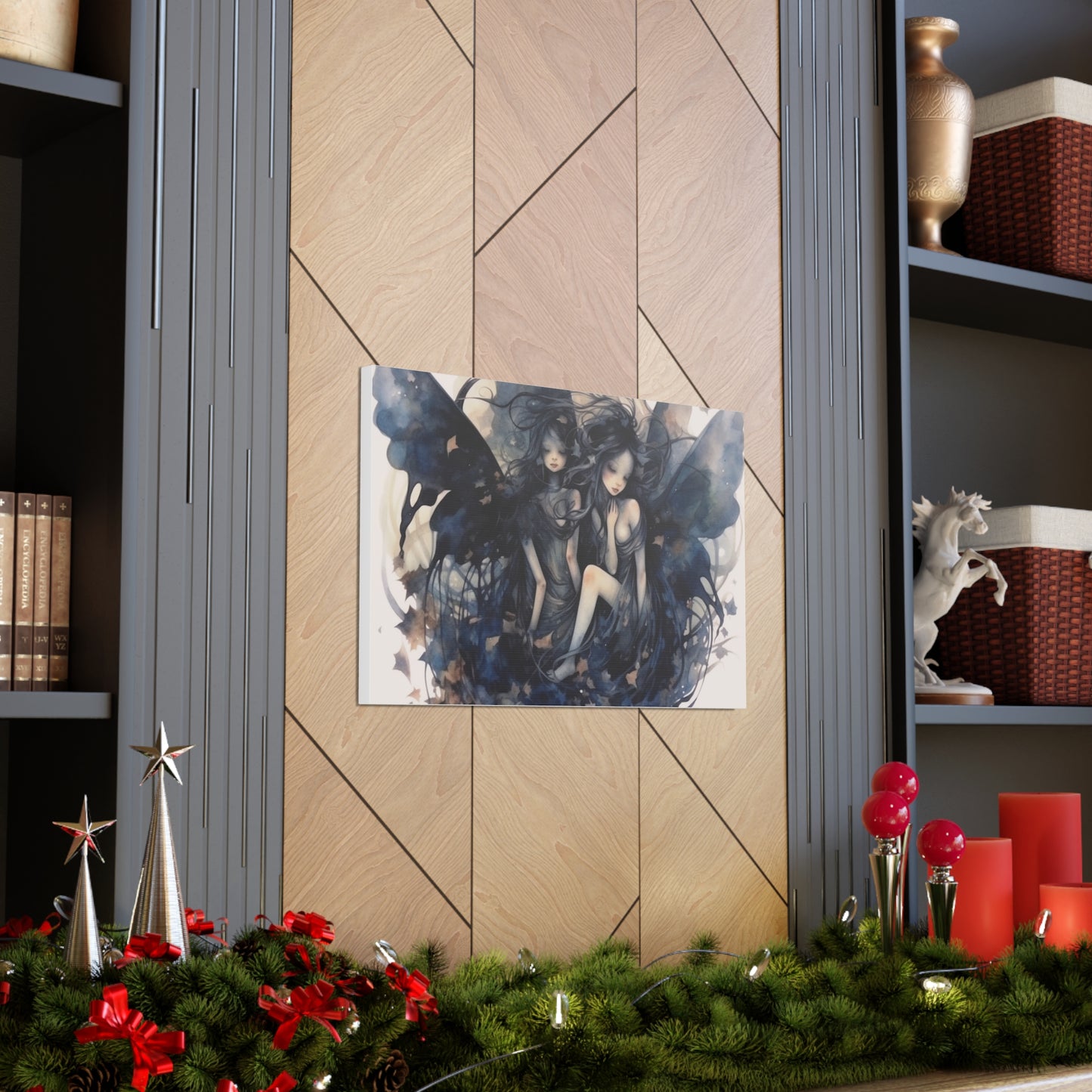 Dark Fairies Watercolor art Canvas Gallery Wraps