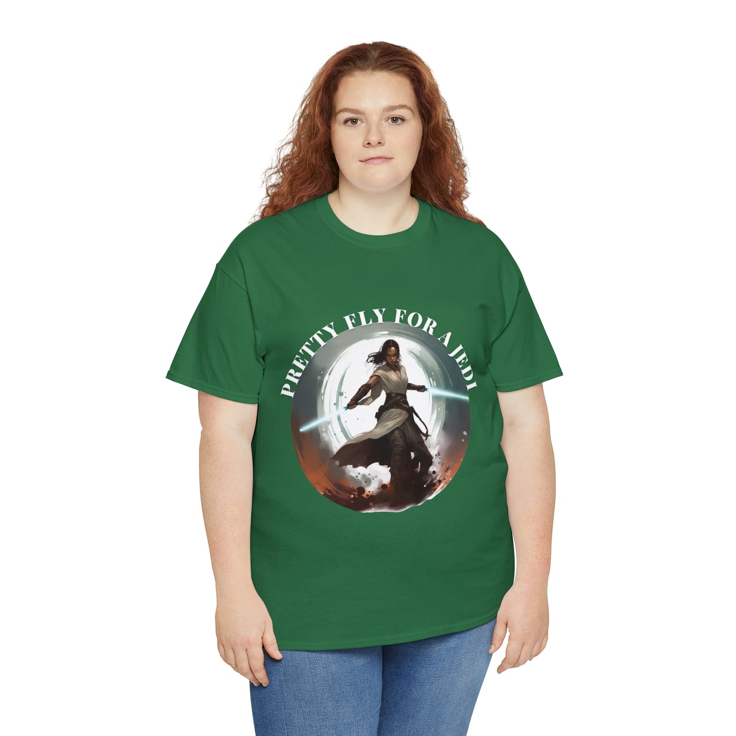 Pretty Fly for a Jedi Tee Shirt - Perfect Gift for Sci-Fi Fans Unisex Heavy Cotton Tee