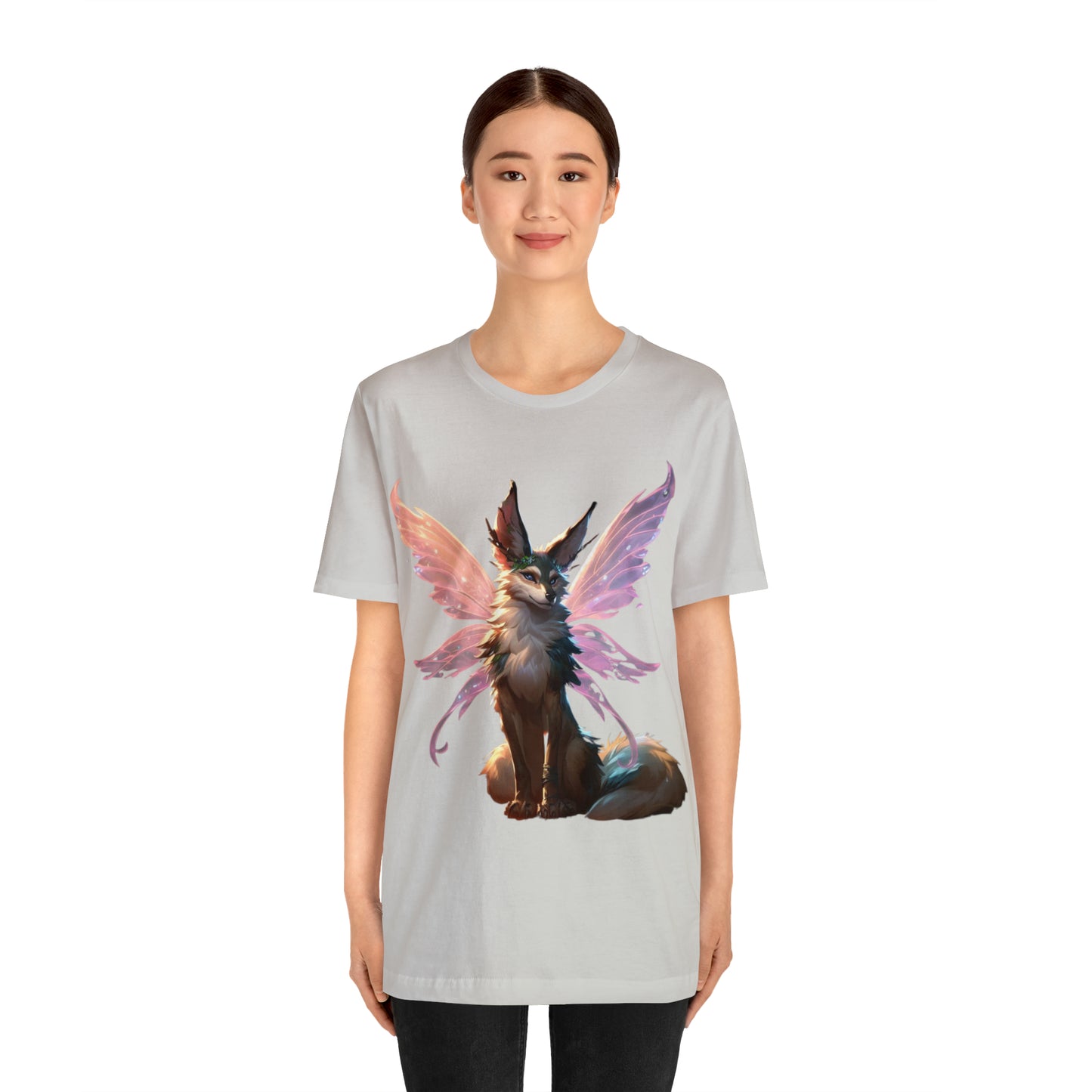 Enchanting Wolf Pixie Tee Shirt - Magical Design for Fantasy Lovers - Unisex Jersey Short Sleeve Tee
