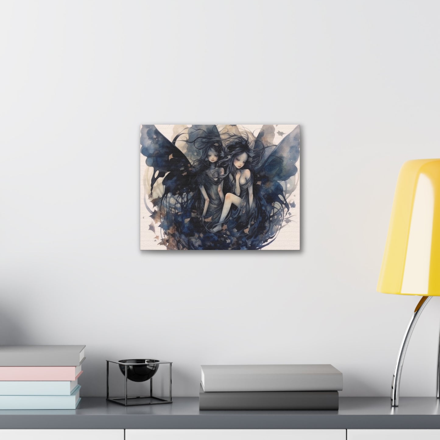 Dark Fairies Watercolor art Canvas Gallery Wraps