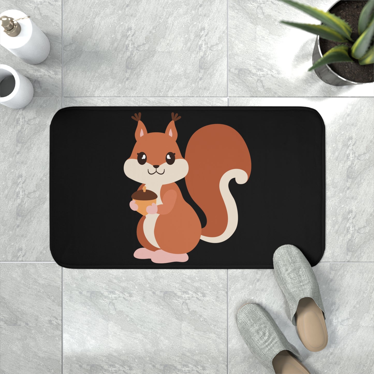 Squirrel Memory Foam Bath Mat