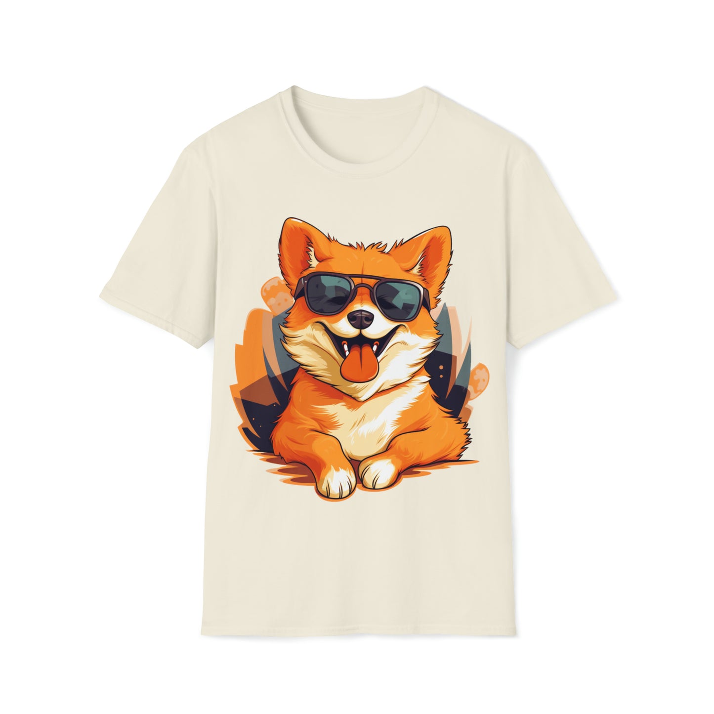 Happy Pup with Sunglasses T-Shirt - Fun and Lively Dog Apparel