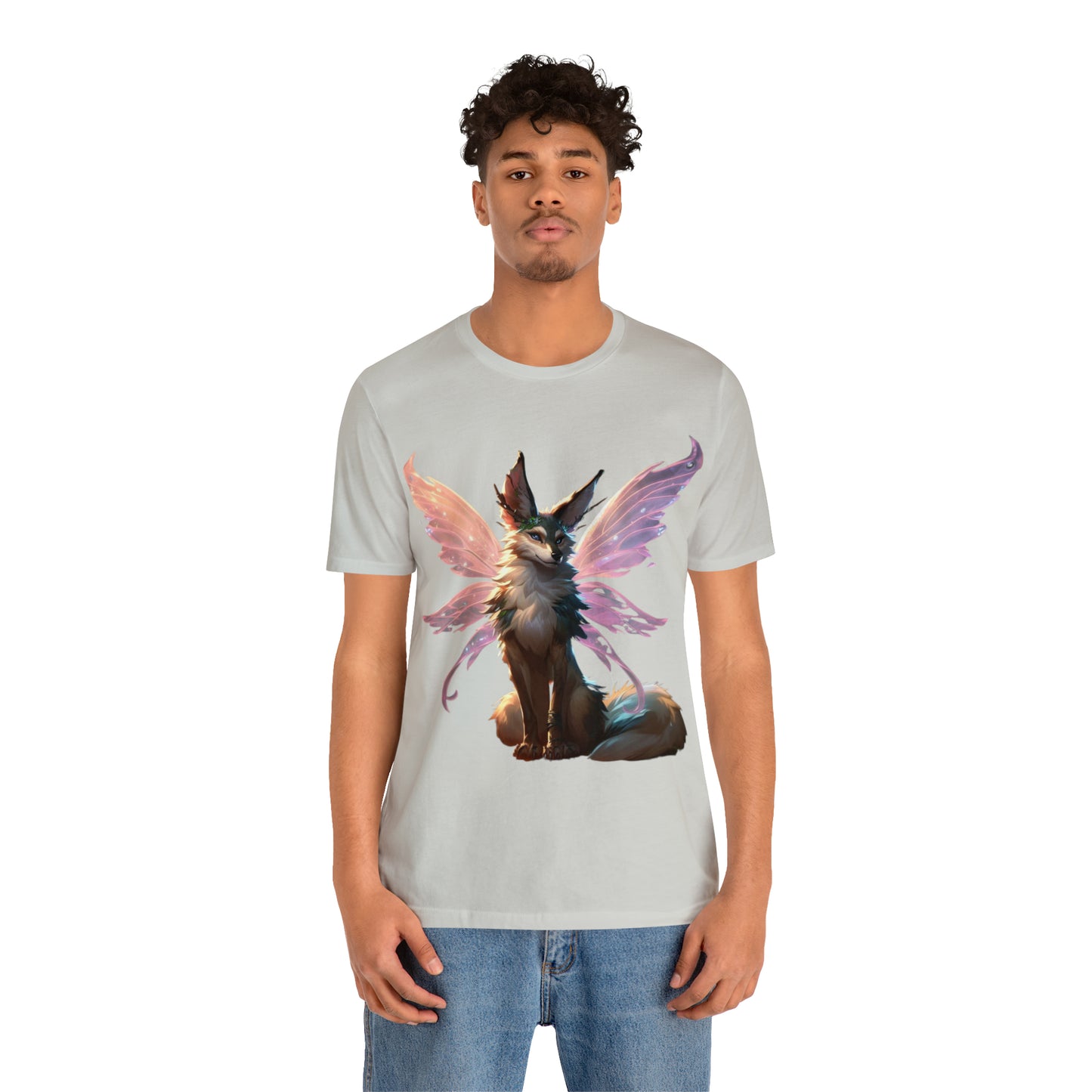 Enchanting Wolf Pixie Tee Shirt - Magical Design for Fantasy Lovers - Unisex Jersey Short Sleeve Tee