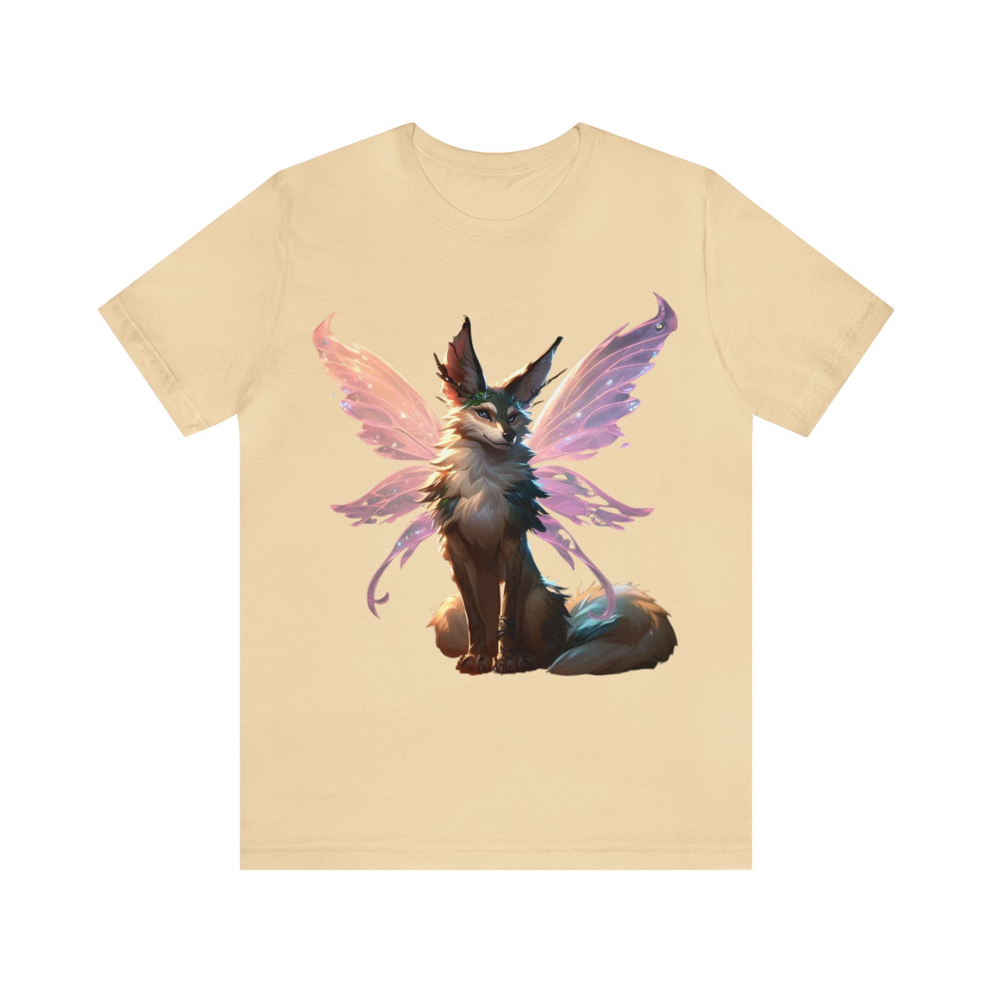 Enchanting Wolf Pixie Tee Shirt - Magical Design for Fantasy Lovers - Unisex Jersey Short Sleeve Tee