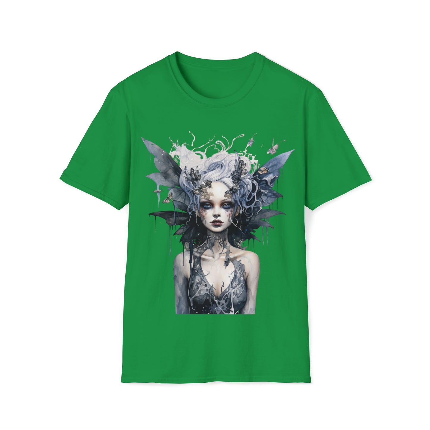 Horror Dark Fairies Watercolor Art Tee Shirt - Mystical Fantasy Fashion, Horror Fantasy,