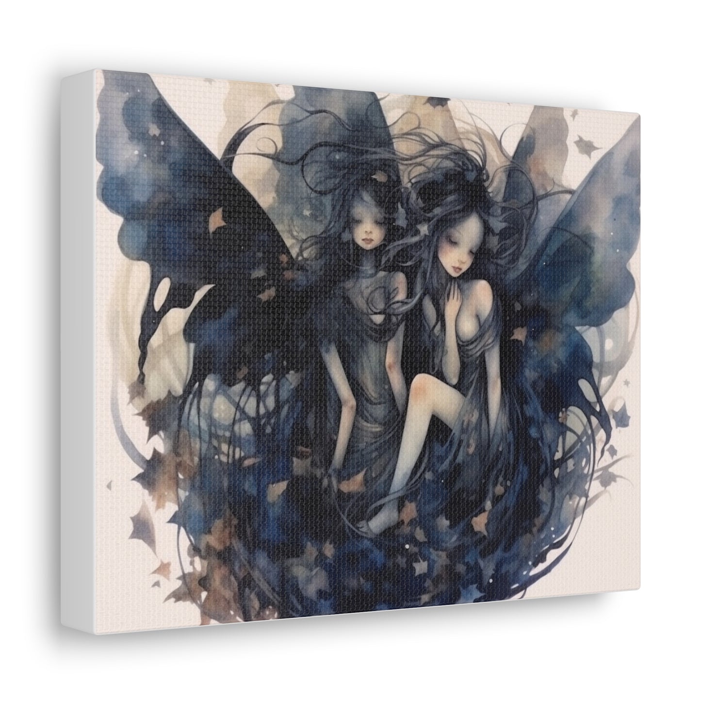 Dark Fairies Watercolor art Canvas Gallery Wraps
