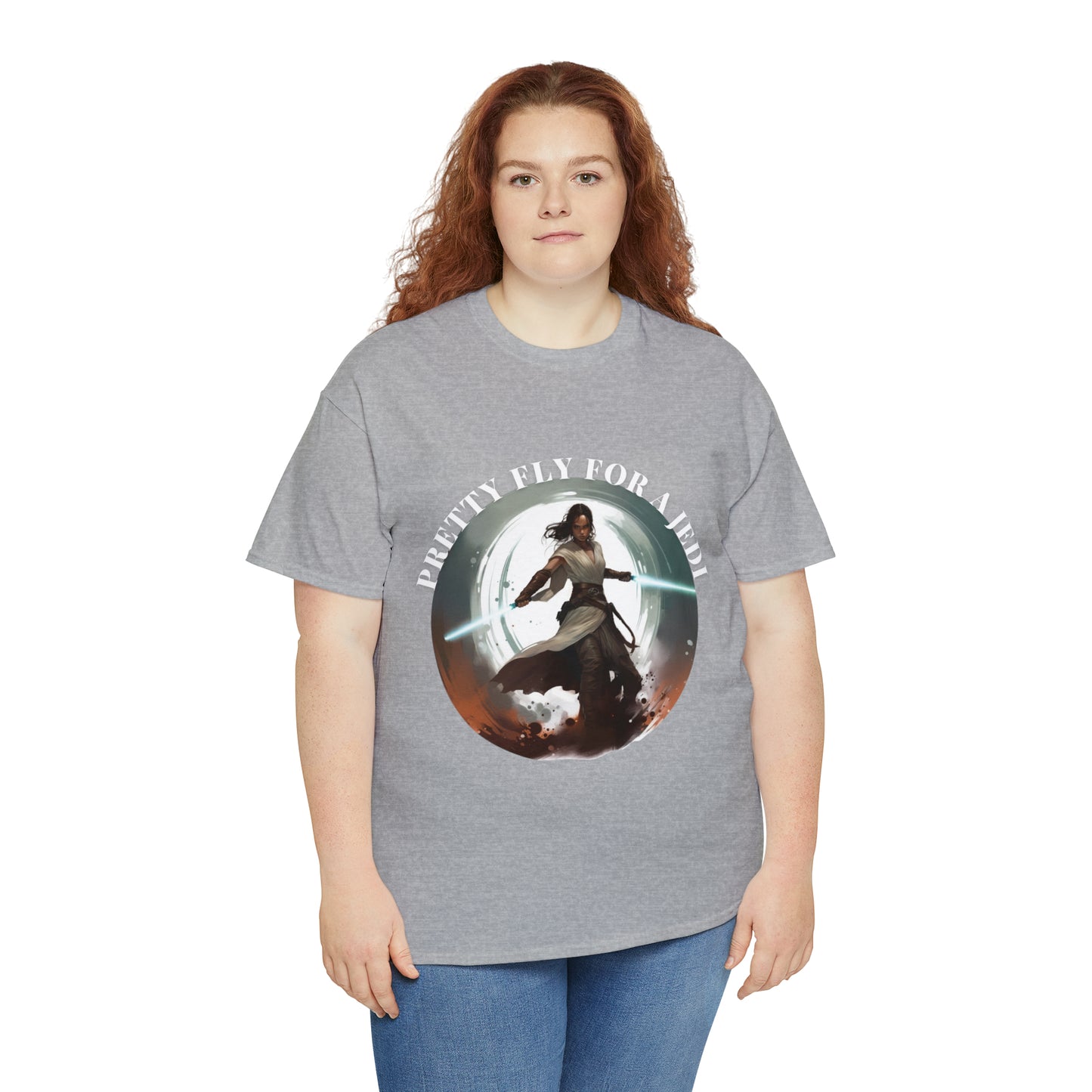 Pretty Fly for a Jedi Tee Shirt - Perfect Gift for Sci-Fi Fans Unisex Heavy Cotton Tee