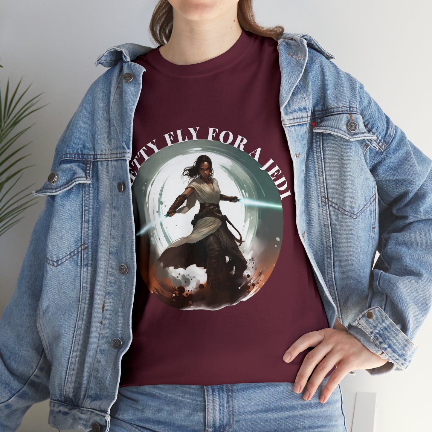 Pretty Fly for a Jedi Tee Shirt - Perfect Gift for Sci-Fi Fans Unisex Heavy Cotton Tee