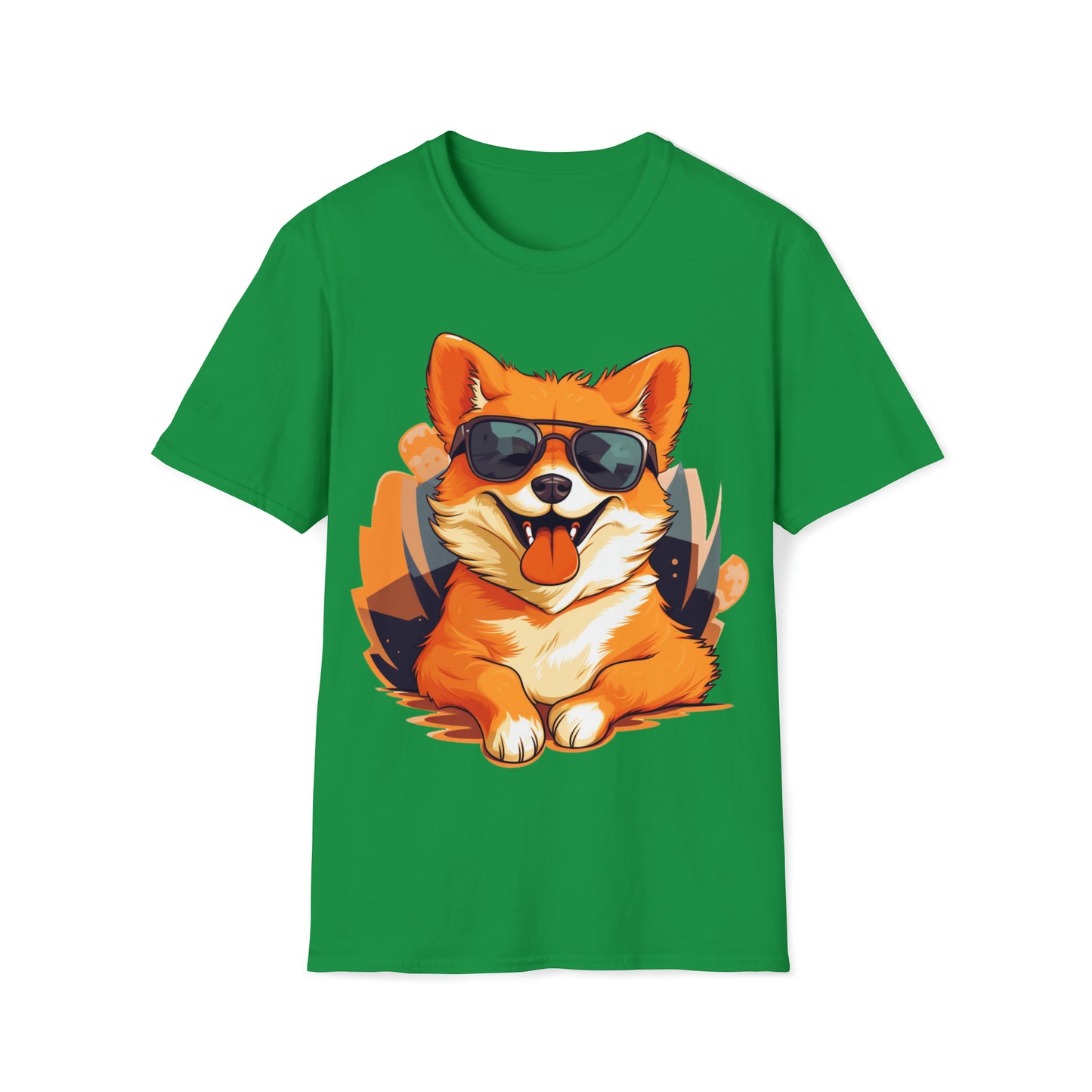 Happy Pup with Sunglasses T-Shirt - Fun and Lively Dog Apparel