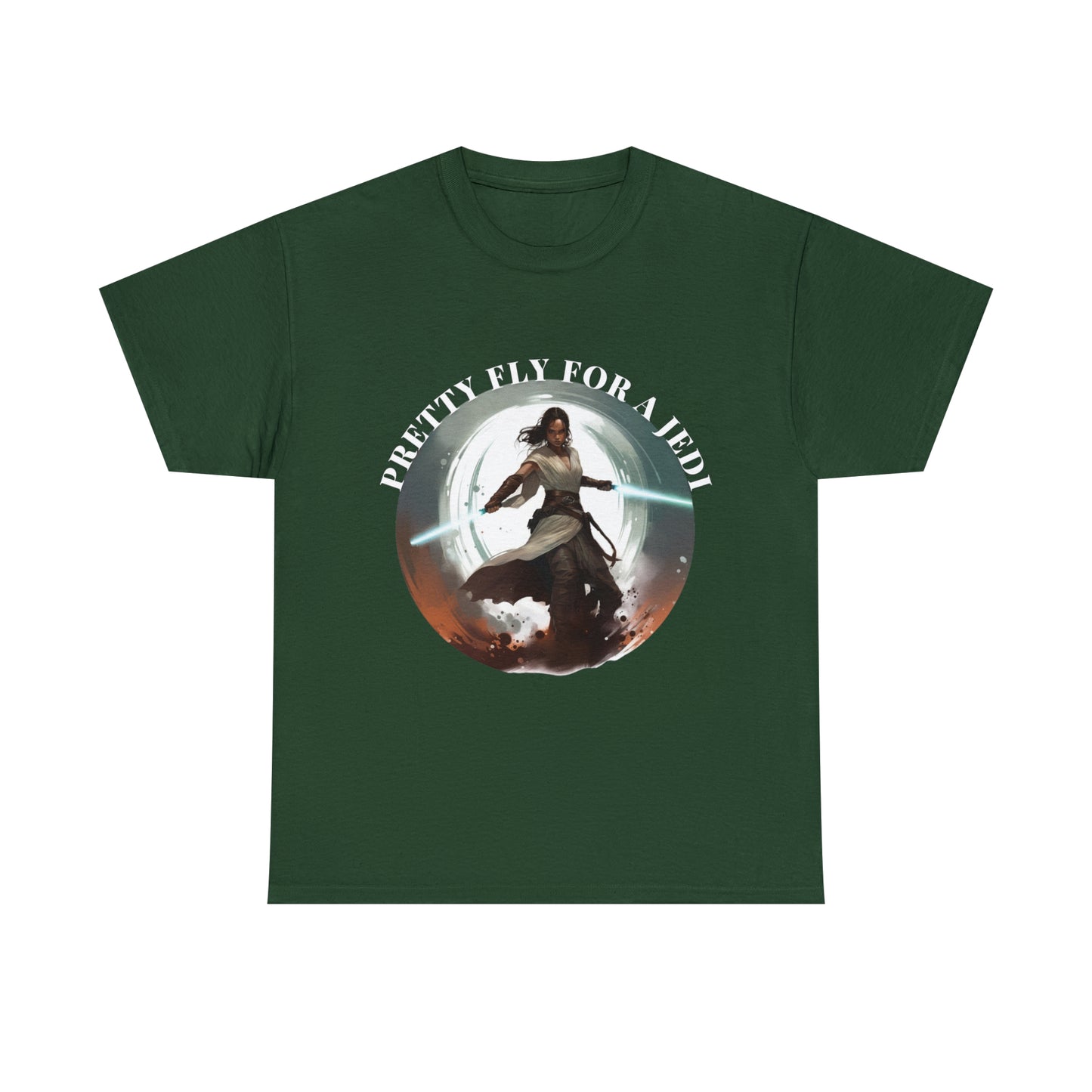 Pretty Fly for a Jedi Tee Shirt - Perfect Gift for Sci-Fi Fans Unisex Heavy Cotton Tee