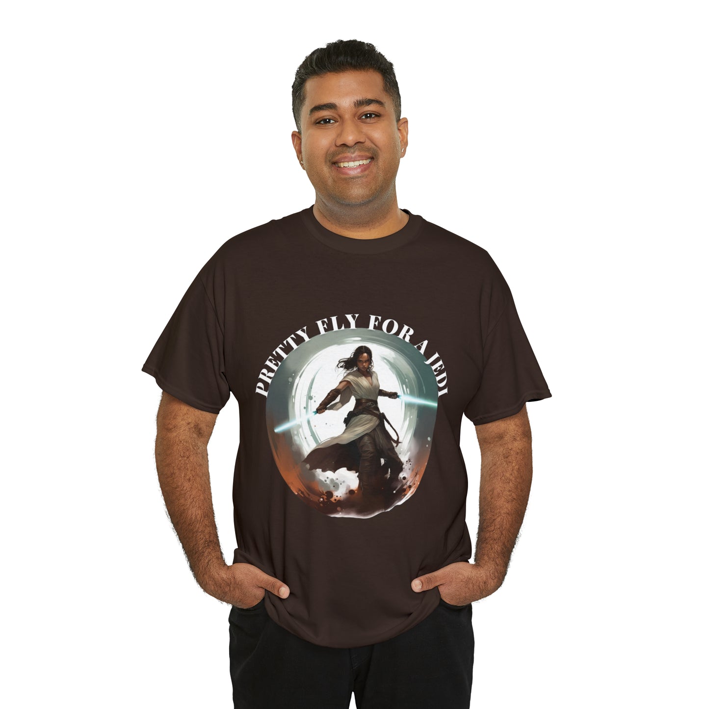 Pretty Fly for a Jedi Tee Shirt - Perfect Gift for Sci-Fi Fans Unisex Heavy Cotton Tee