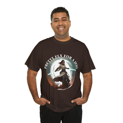 Pretty Fly for a Jedi Tee Shirt - Perfect Gift for Sci-Fi Fans Unisex Heavy Cotton Tee