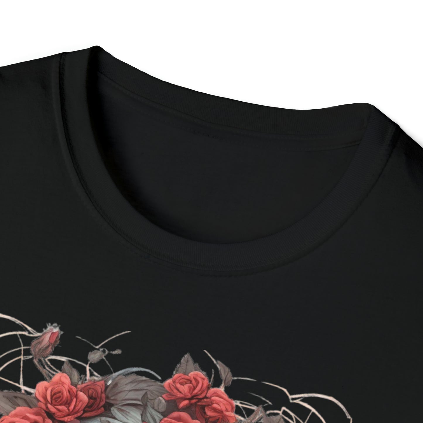 Mystical Fantasy Skeletal Fairy - Skulls and Roses, Skeletal Fairy, Skulls and Roses, Beautiful Woman Sculpture, Gothic Fantasy Art, T-Shirt