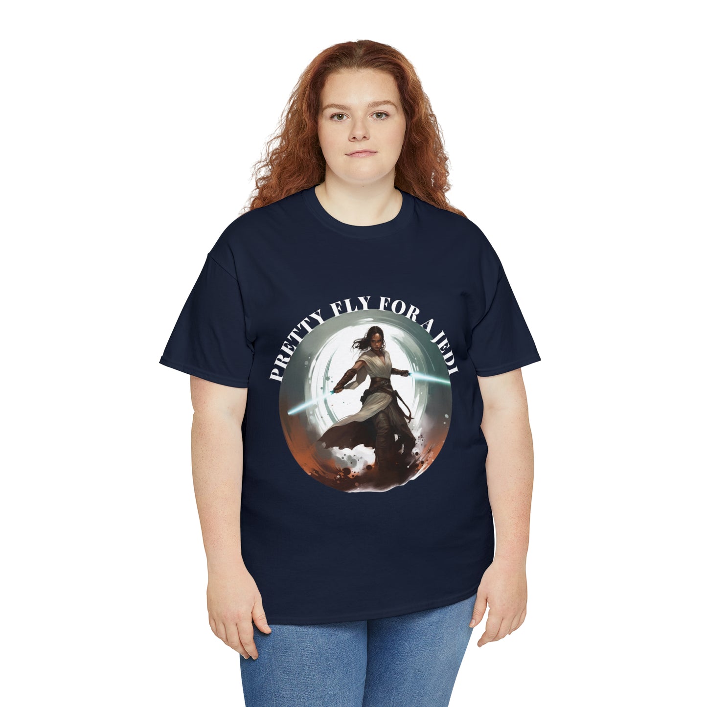 Pretty Fly for a Jedi Tee Shirt - Perfect Gift for Sci-Fi Fans Unisex Heavy Cotton Tee