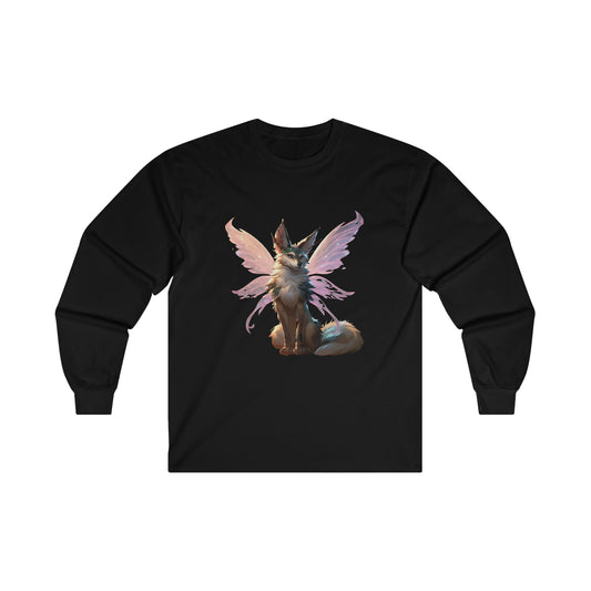 Enchanting Wolf Pixie Tee Shirt - Ultra Cotton Long Sleeve Tee