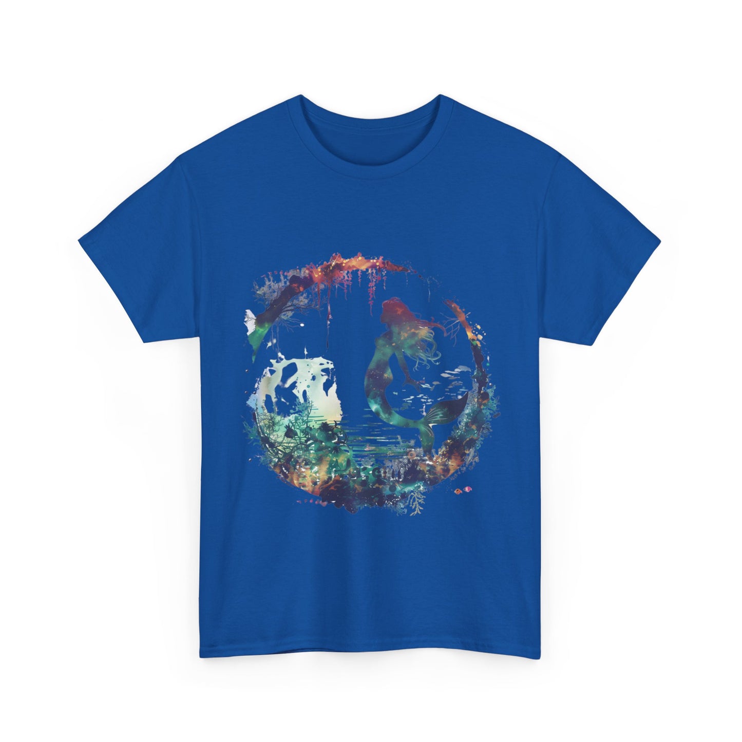 Enchanted Mermaid Silhouette - Dark Academia Unisex Heavy Cotton Tee