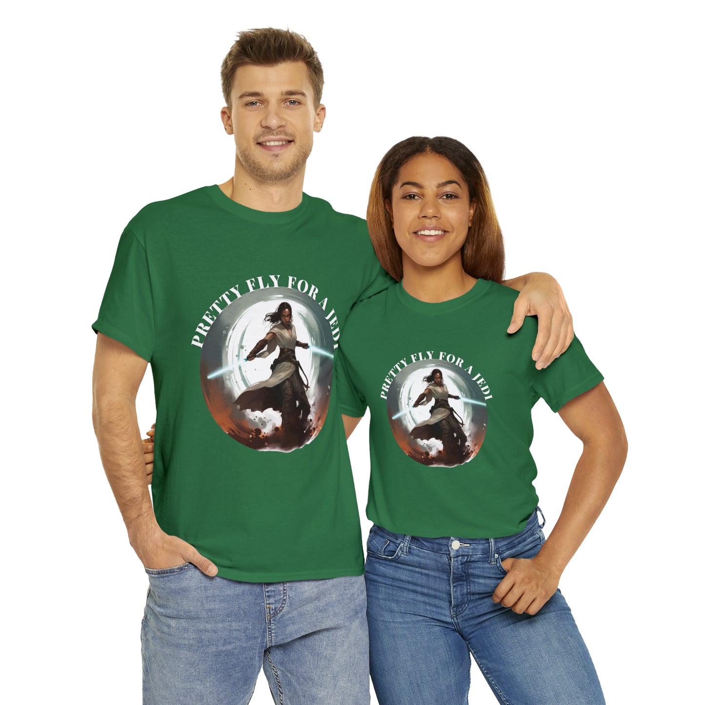 Pretty Fly for a Jedi Tee Shirt - Perfect Gift for Sci-Fi Fans Unisex Heavy Cotton Tee