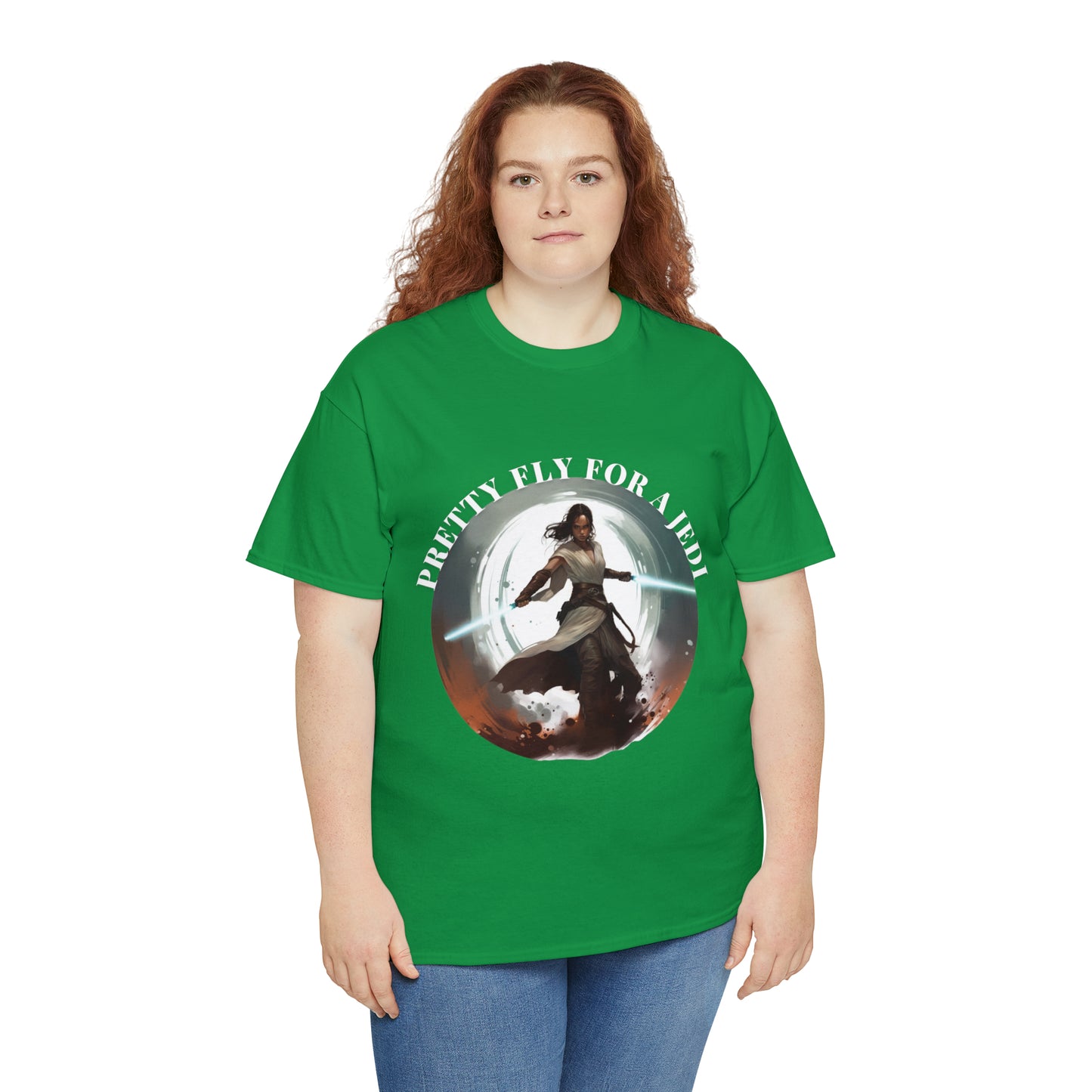 Pretty Fly for a Jedi Tee Shirt - Perfect Gift for Sci-Fi Fans Unisex Heavy Cotton Tee