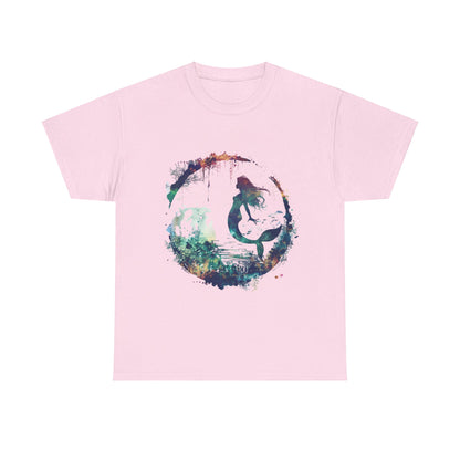 Enchanted Mermaid Silhouette - Dark Academia Unisex Heavy Cotton Tee
