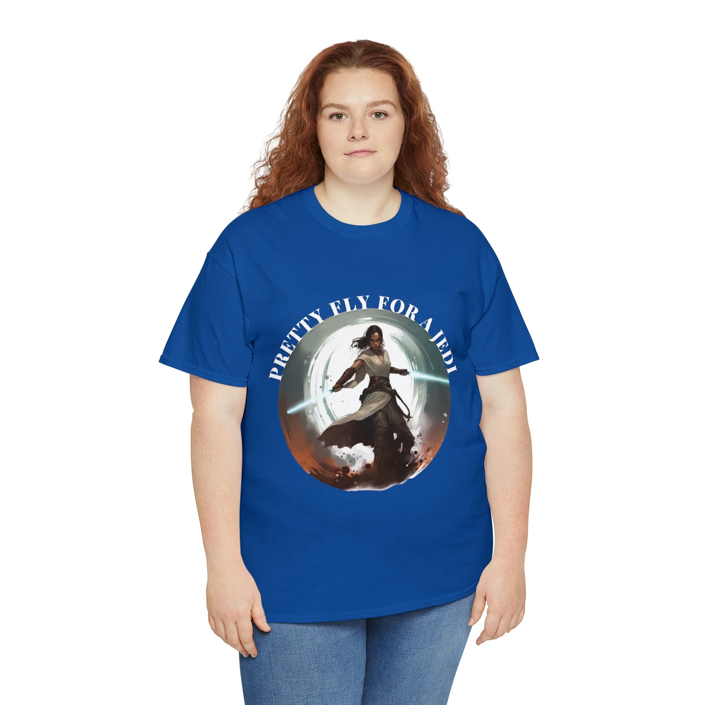 Pretty Fly for a Jedi Tee Shirt - Perfect Gift for Sci-Fi Fans Unisex Heavy Cotton Tee