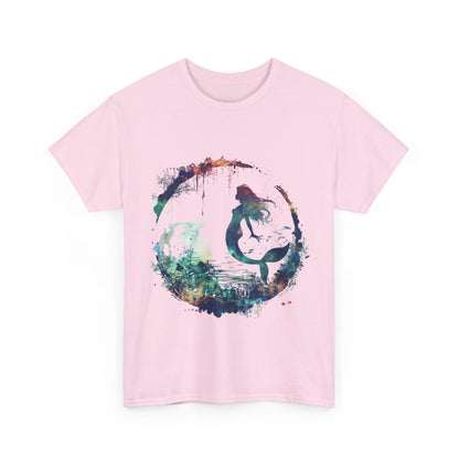Enchanted Mermaid Silhouette - Dark Academia Unisex Heavy Cotton Tee