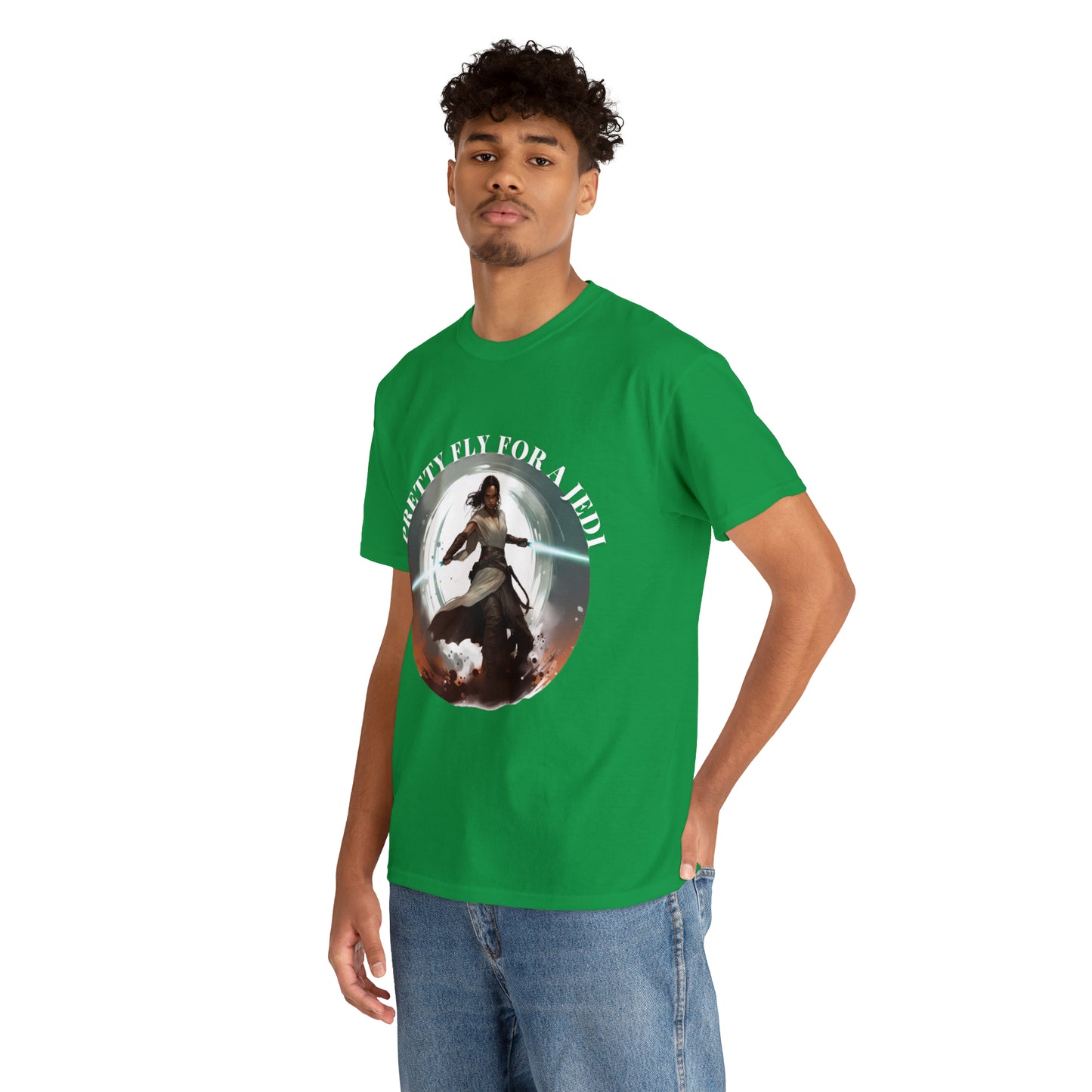 Pretty Fly for a Jedi Tee Shirt - Perfect Gift for Sci-Fi Fans Unisex Heavy Cotton Tee