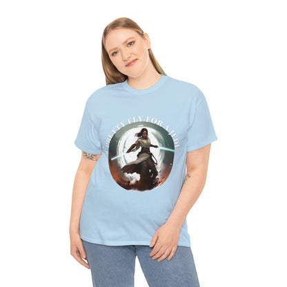 Pretty Fly for a Jedi Tee Shirt - Perfect Gift for Sci-Fi Fans Unisex Heavy Cotton Tee