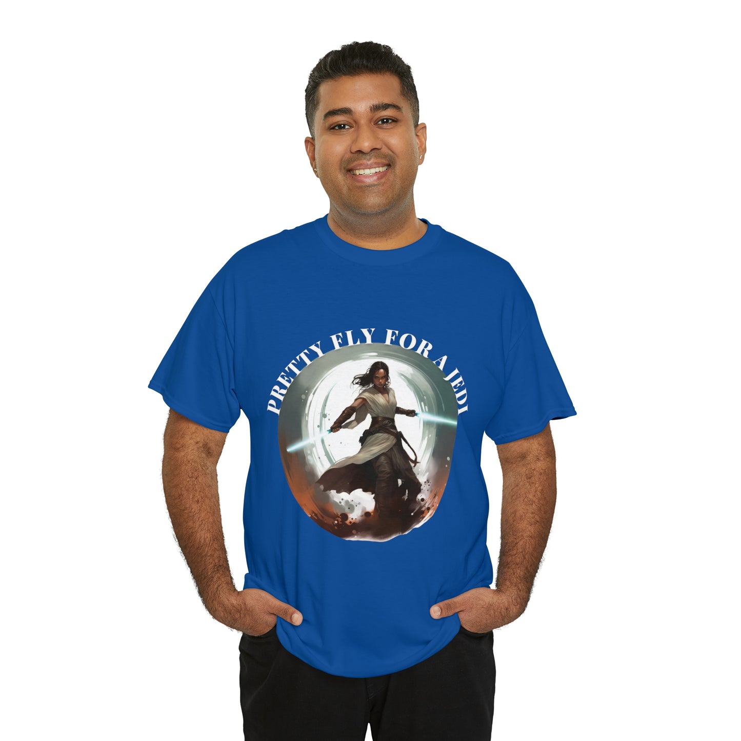 Pretty Fly for a Jedi Tee Shirt - Perfect Gift for Sci-Fi Fans Unisex Heavy Cotton Tee