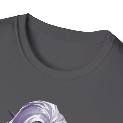 Enchanting Gothic Female Drow Elf - Dark Hair, Purple Eyes T-Shirt, Gothic Female Drow Elf, Dark Hair, Purple Eyes, Gift for her,