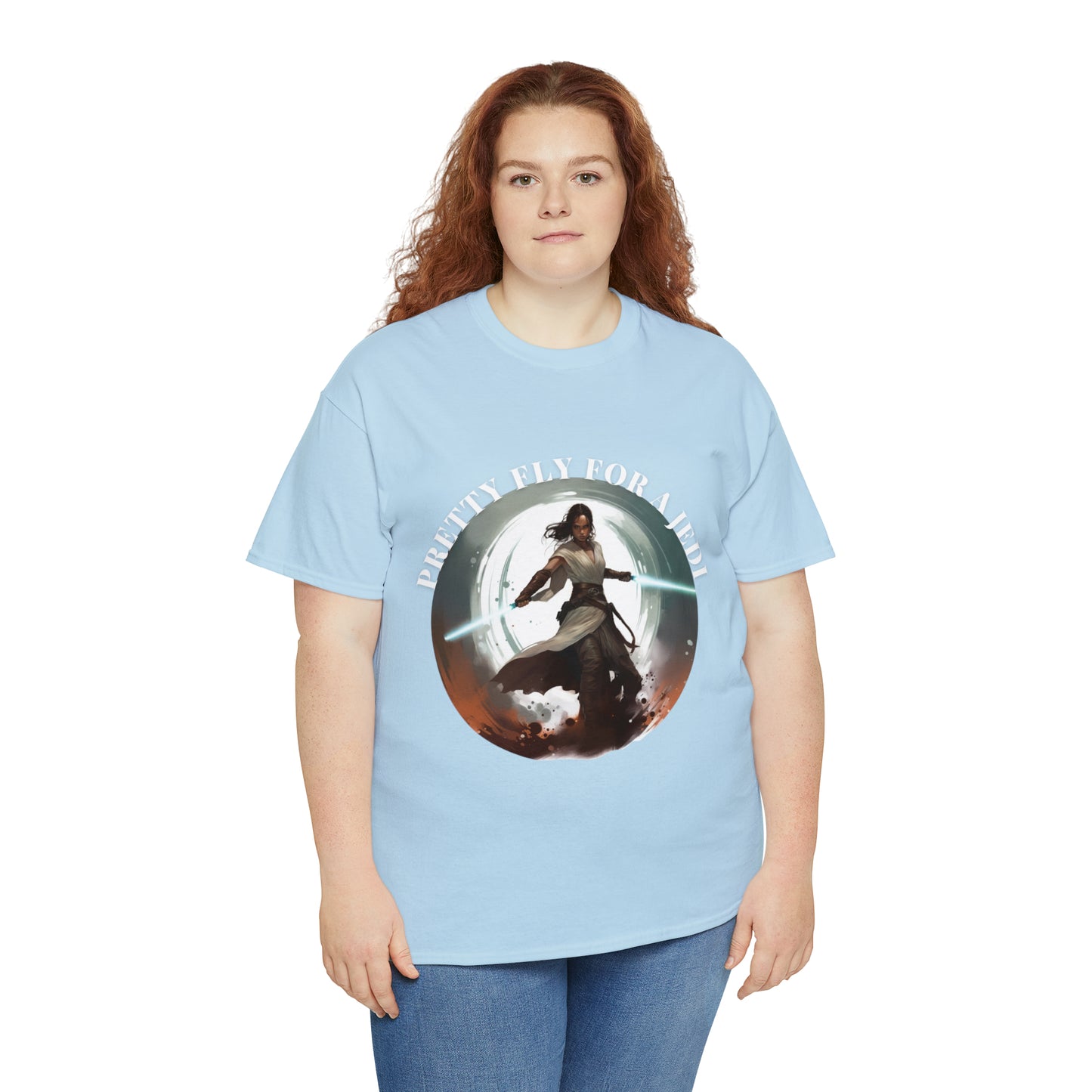 Pretty Fly for a Jedi Tee Shirt - Perfect Gift for Sci-Fi Fans Unisex Heavy Cotton Tee