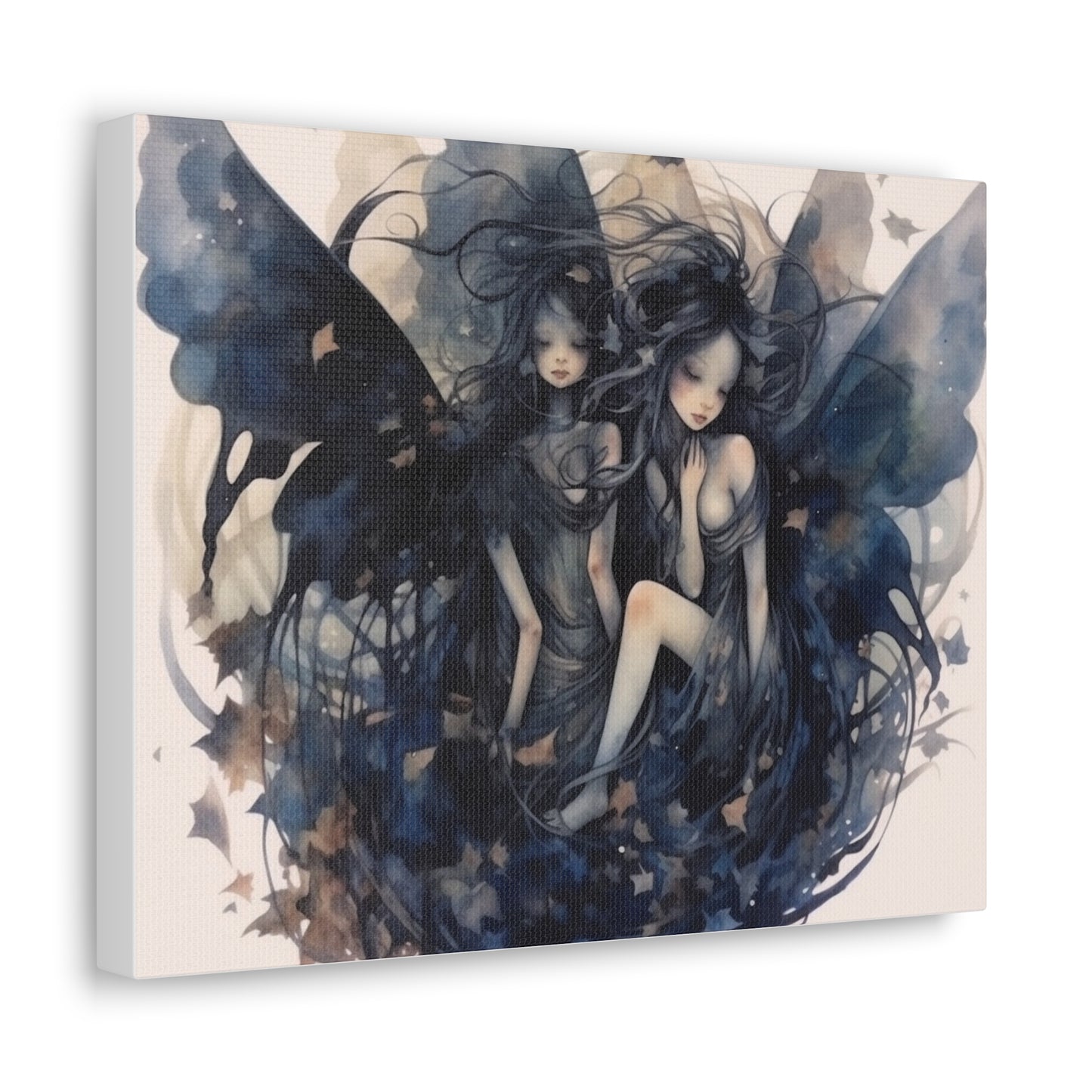 Dark Fairies Watercolor art Canvas Gallery Wraps