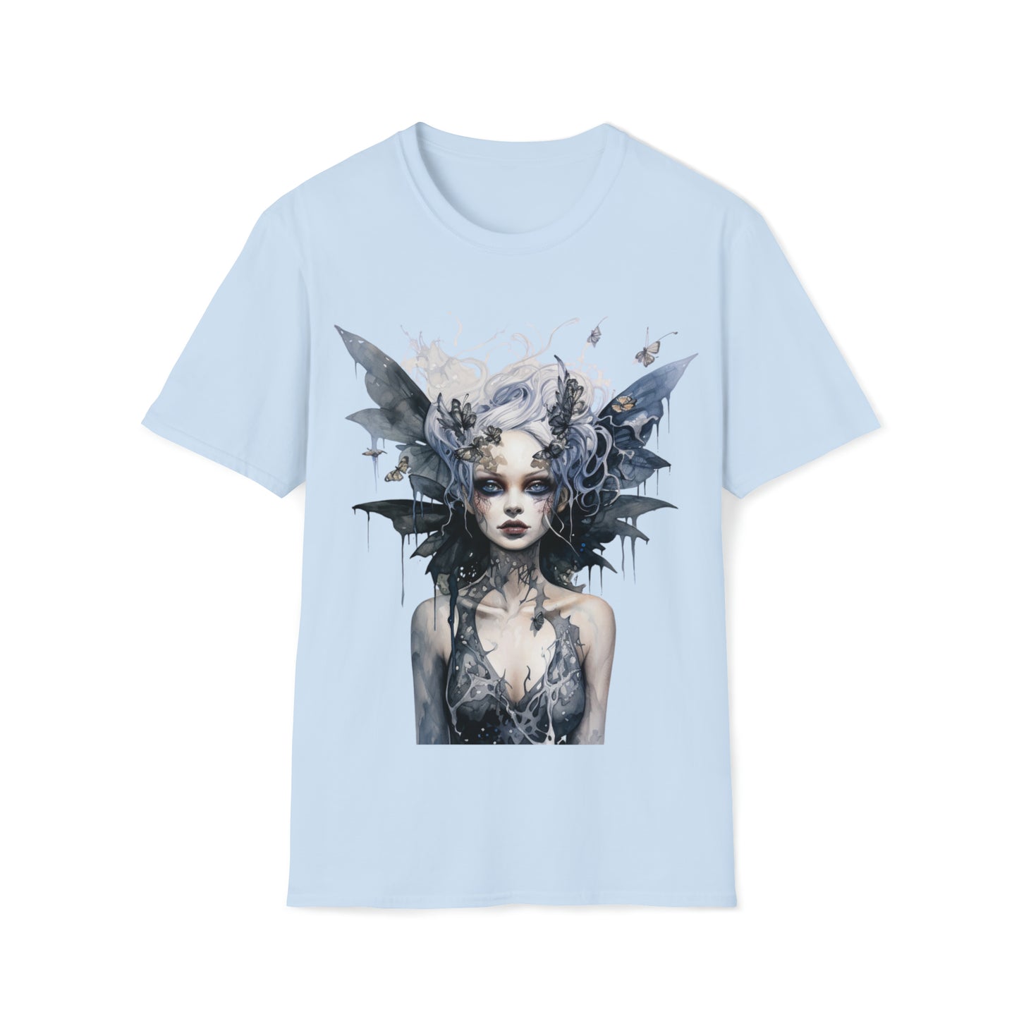 Horror Dark Fairies Watercolor Art Tee Shirt - Mystical Fantasy Fashion, Horror Fantasy,