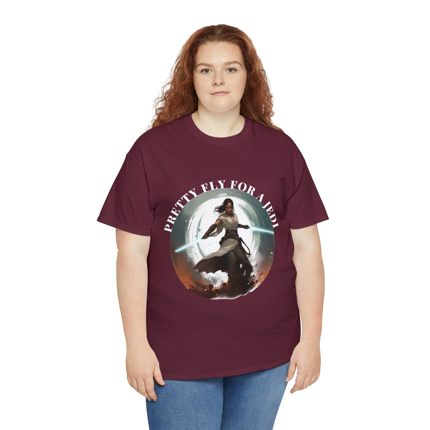 Pretty Fly for a Jedi Tee Shirt - Perfect Gift for Sci-Fi Fans Unisex Heavy Cotton Tee