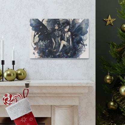 Dark Fairies Watercolor art Canvas Gallery Wraps
