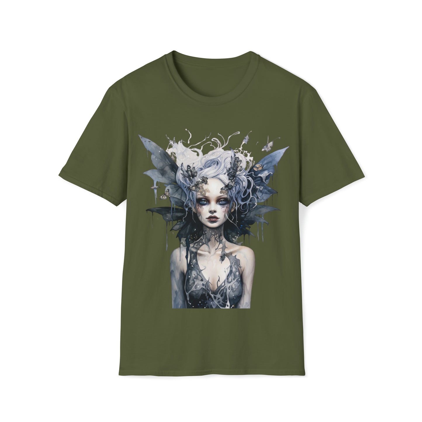 Horror Dark Fairies Watercolor Art Tee Shirt - Mystical Fantasy Fashion, Horror Fantasy,
