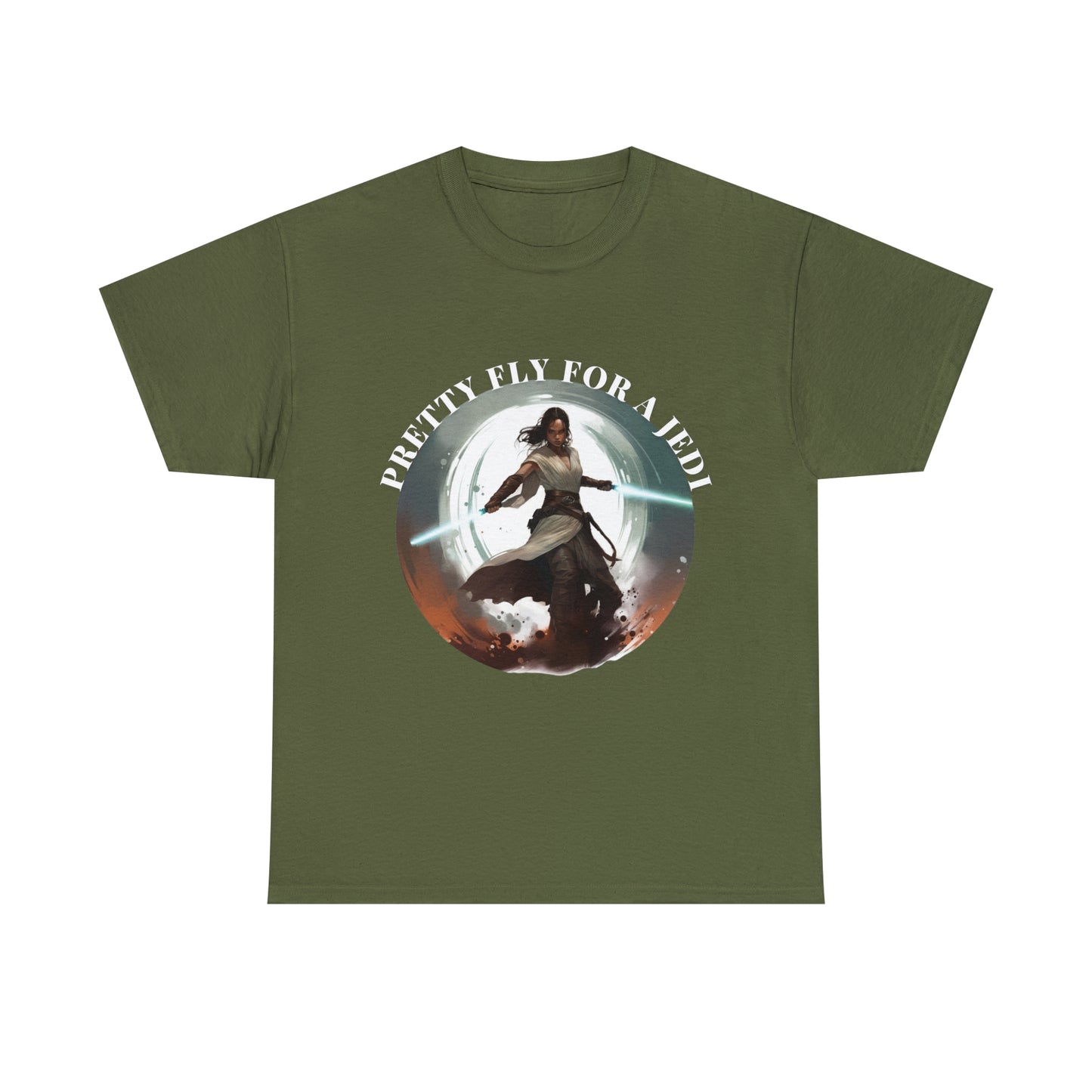 Pretty Fly for a Jedi Tee Shirt - Perfect Gift for Sci-Fi Fans Unisex Heavy Cotton Tee