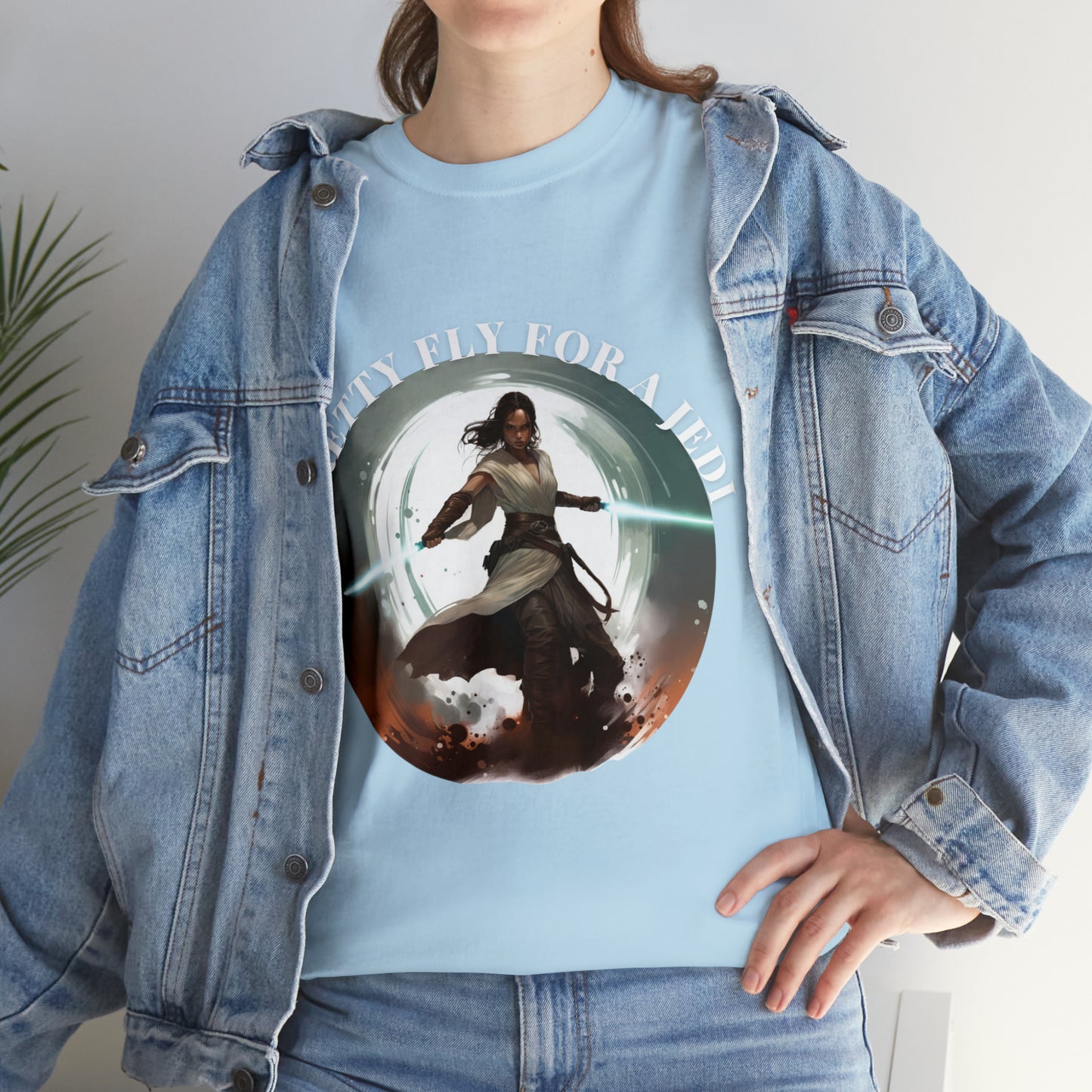 Pretty Fly for a Jedi Tee Shirt - Perfect Gift for Sci-Fi Fans Unisex Heavy Cotton Tee