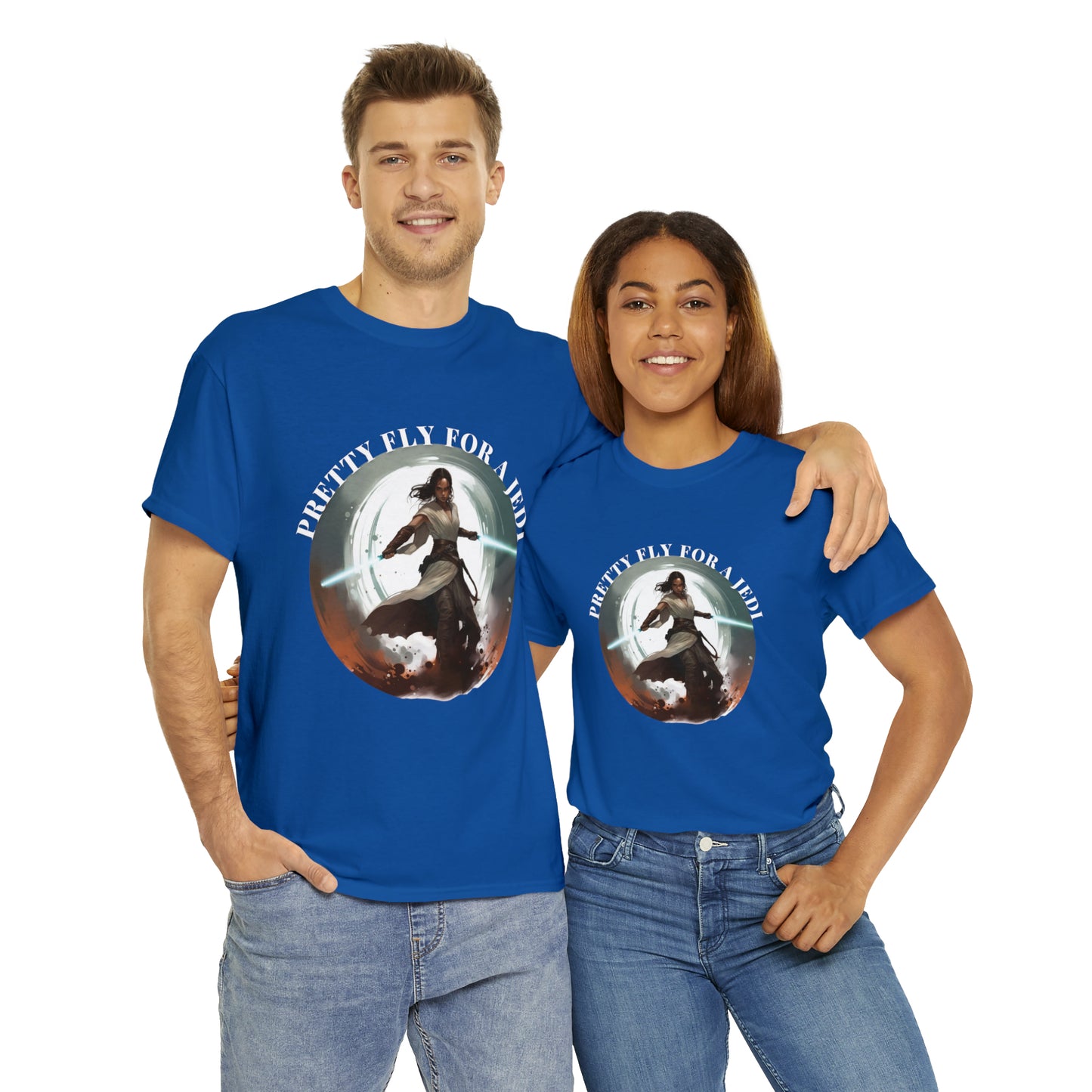 Pretty Fly for a Jedi Tee Shirt - Perfect Gift for Sci-Fi Fans Unisex Heavy Cotton Tee