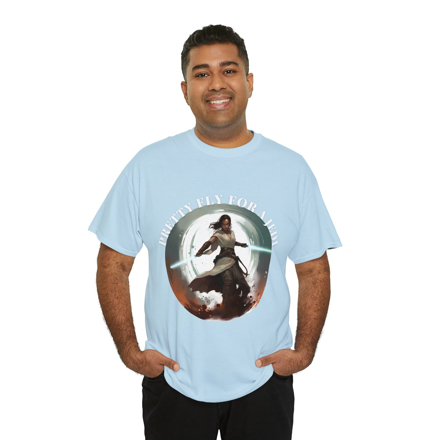 Pretty Fly for a Jedi Tee Shirt - Perfect Gift for Sci-Fi Fans Unisex Heavy Cotton Tee