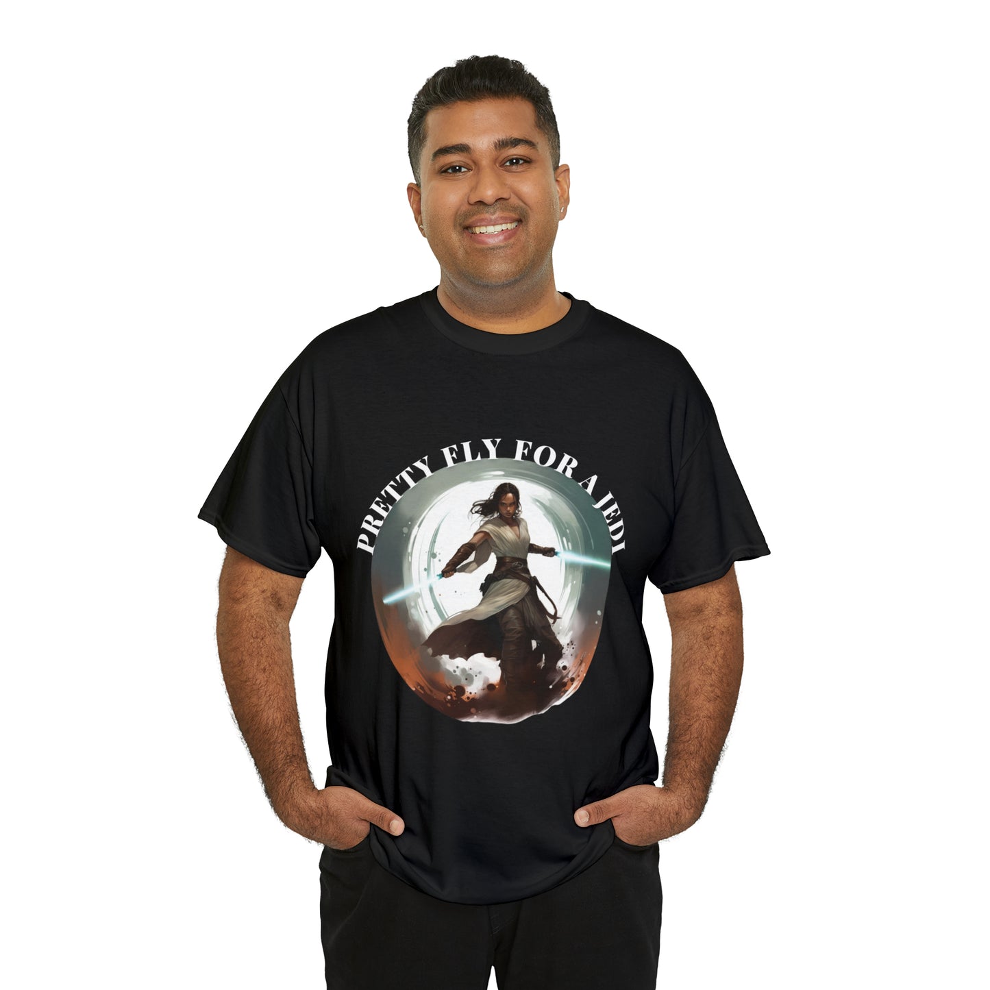 Pretty Fly for a Jedi Tee Shirt - Perfect Gift for Sci-Fi Fans Unisex Heavy Cotton Tee