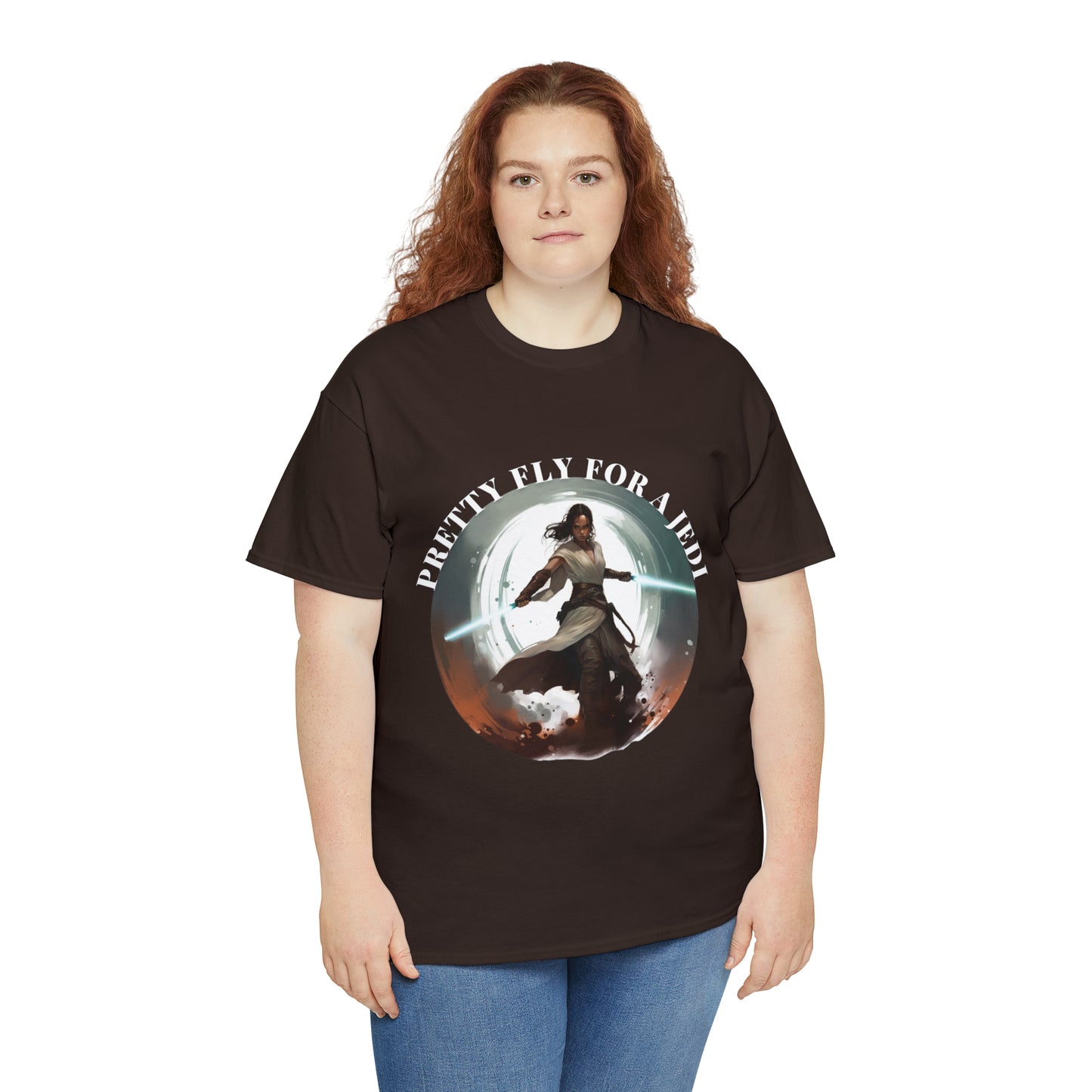 Pretty Fly for a Jedi Tee Shirt - Perfect Gift for Sci-Fi Fans Unisex Heavy Cotton Tee