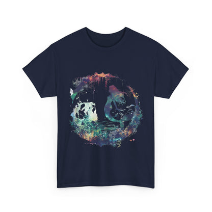 Enchanted Mermaid Silhouette - Dark Academia Unisex Heavy Cotton Tee