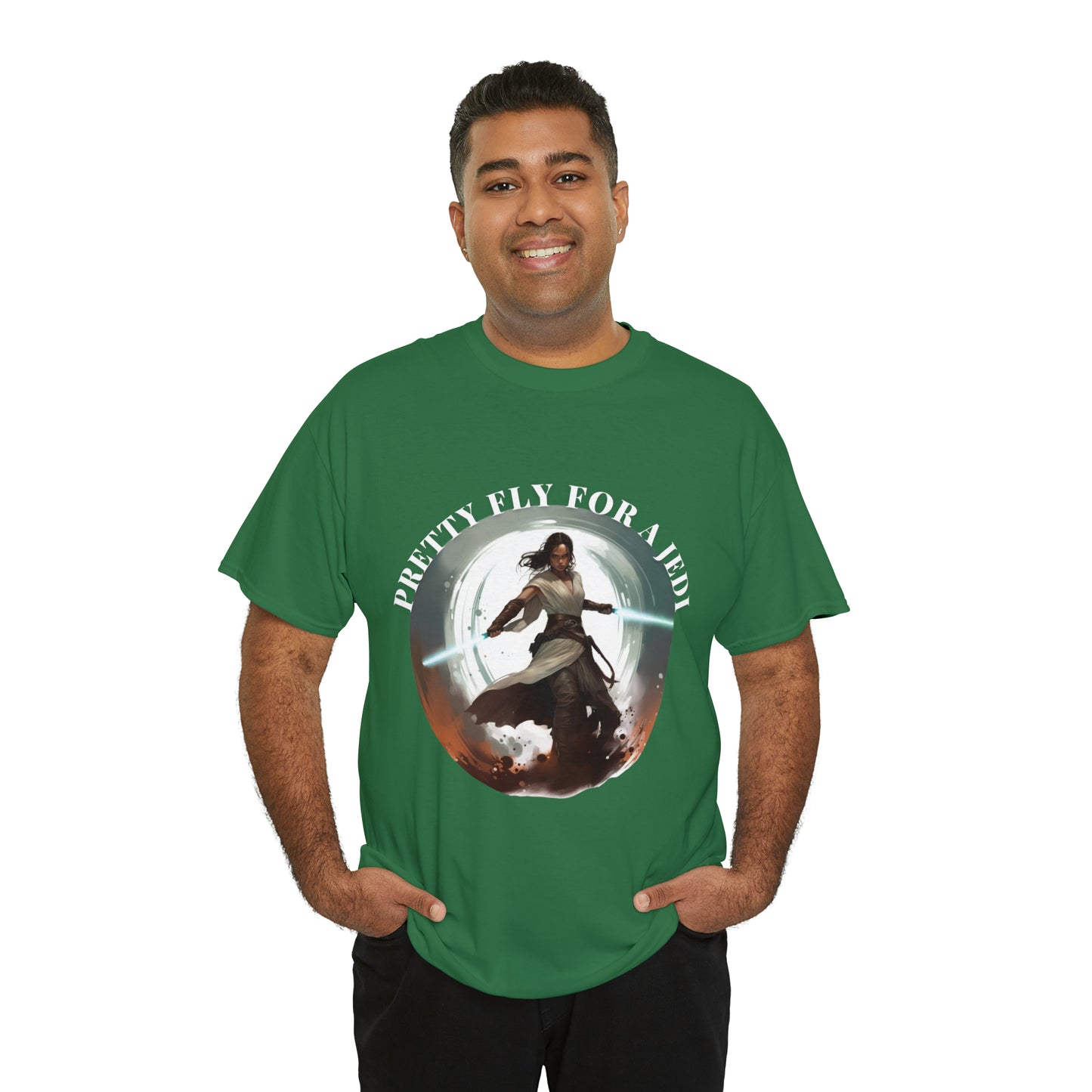 Pretty Fly for a Jedi Tee Shirt - Perfect Gift for Sci-Fi Fans Unisex Heavy Cotton Tee