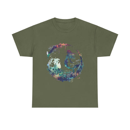 Enchanted Mermaid Silhouette - Dark Academia Unisex Heavy Cotton Tee