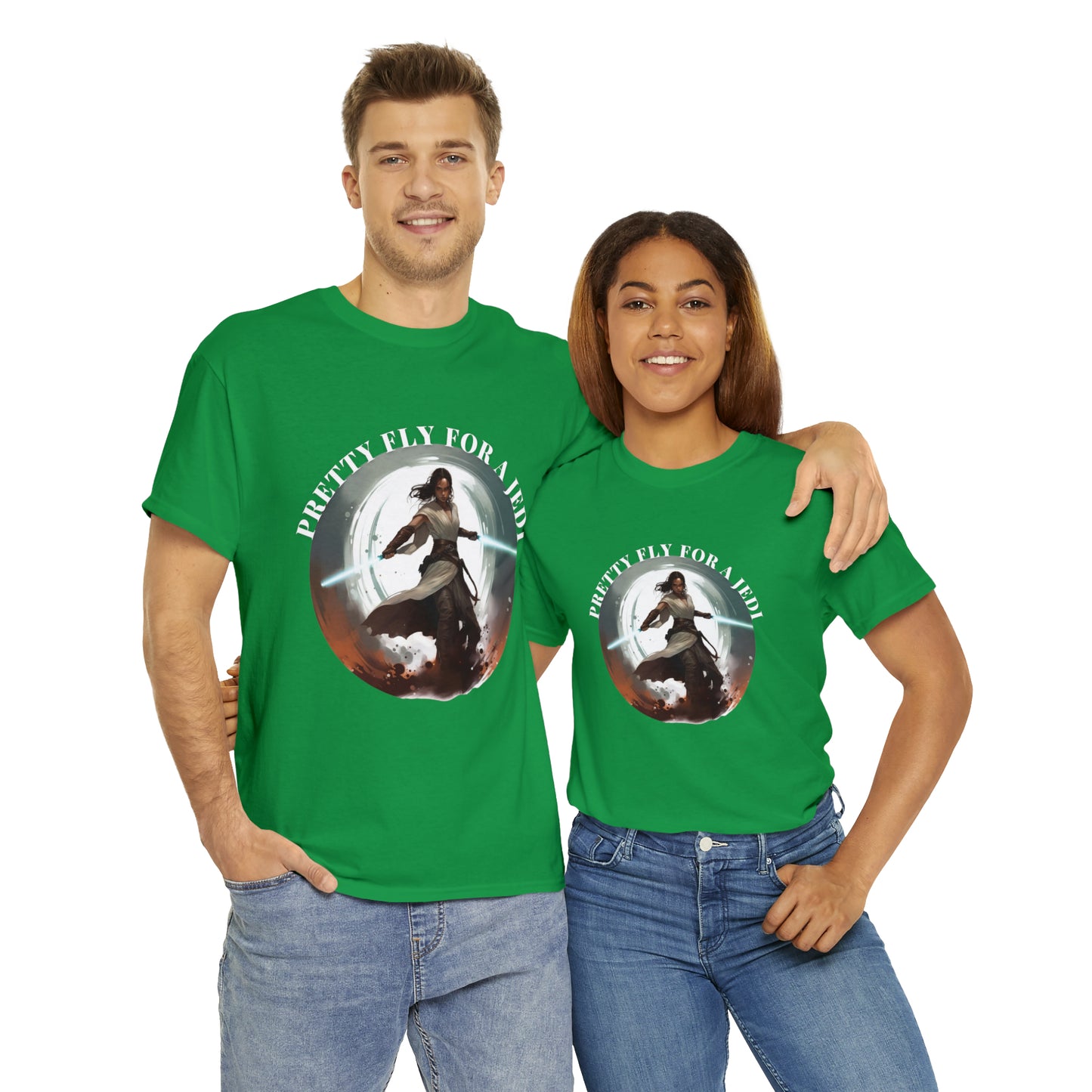 Pretty Fly for a Jedi Tee Shirt - Perfect Gift for Sci-Fi Fans Unisex Heavy Cotton Tee