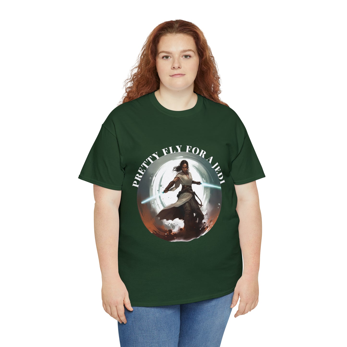 Pretty Fly for a Jedi Tee Shirt - Perfect Gift for Sci-Fi Fans Unisex Heavy Cotton Tee